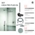 Rond Shower Set GEDY High pro plus 06, 25cm, Gun Metal