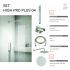 Rond Shower Set GEDY High pro plus 04, 25cm, Brushed