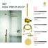 Rond Shower Set GEDY High pro plus 07, 25cm, Matt Gold