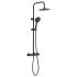 Shower Column GEDY Star plus 01, 4 Jets, 23cm shower head, Black Matt