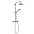 Shower Column GEDY Star plus 02, 4 Jets, 23cm shower head, Gun Metal