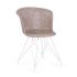 LOFT BEIGE VINTAGE PU WHITE FRAME CHAIR