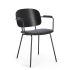 SIENNA DARK GREY CHAIR W-ARMR