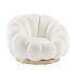FLOREL SNOW WHITE SWIVEL AMRCHAIR