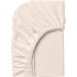 Fitted sheet DILIOS, 100% cotton jersey, 90/200/25 cm, ecru