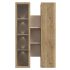 Wall-hung cabinet TWO 85 cm, mauvella oak and sand, LED lighting