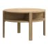 Round coffee table with shelf 75x75 cm TWO, mauvella oak