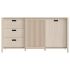 Chest TWELVE with drawers and sliding door with slats 180 cm, Riva Oak