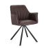 BIZZOTTO BREVAL SWIVEL CHAIR WITH ARMRESTS DARK BROWN