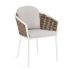 MARIBELA WHITE YK11 CHAIR W-ARM W-CUSH