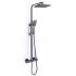Thermostatic shower set BLAKE 6222B, Adjustable, Мatte Black
