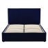 Bed LAGUN with storage, 160X200, Navy blue