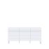 Chest of drawers 165 cm THREE, white 
