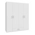 Wardrobe FIVE 180 cm with doors and drawer, White