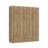 Wardrobe FIVE 180 cm with doors and drawer, Mauvella Oak