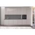 Straight kitchen IRENE, Right, 360 cm, light grey fronts, worktop and wall panel - anthracite