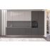 Straight kitchen IRENE, Right, 360 cm, dark and light grey fronts, worktop and wall panel - cement