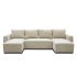 U-shaped Sofa Bed PHARELL-U, Pearl