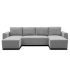 U-shaped Sofa Bed PHARELL-U, Mouse grey