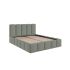 Upholstered bed SPECIFIC BAZYLIDES with storage, 180x200, Green