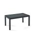 Garden table with glass WOOD, 90x150x75 cm, anthracite