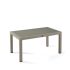 Garden table with glass WOOD, 90x150x75 cm, cappuccino