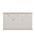 Chest THIRTEEN with drawers and doors 170 cm, White/Riva Oak 