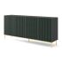 Ravenna F Cabinet 200 3D3S painted milled MDF black mat/dark green/gold