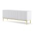 TV Stand Ravenna B 150 3D milled foiled MDF, white mat/gold
