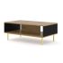 Ravenna B Coffe Table 90x60, artisan oak/black mat/gold