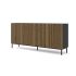 Ravenna F Cabinet 200 3D3S painted milled MDF black/artisan oak