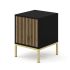 Ravenna F Container 1D painted milled MDF black matt/artisan oak/gold