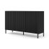 Chest of drawers SURF 3D 150 cm, black matt, black legs