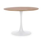 Round table BLOOM 100x75cm white/wood