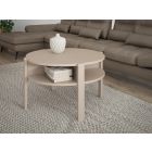 Round coffee table with shelf 75x75 cm TWO, Sand