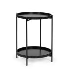 Auxiliary table Herdys, D42 cm, Black
