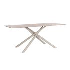 Dining table Arjita, 180x90 cm, Beige, marble effect
