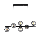 ALBERTO Chandelier 6xG9 black