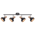 ADDY Spot lamp 4xE14 black/wood