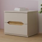 Bedside cabinet SIX 50 cm with drawers, Sand