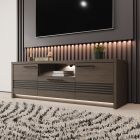TV cabinet SEVEN 151 cm, Masurian oak, LED lighting