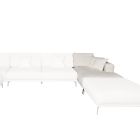 Modular system GRANDE long right bench - white