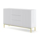 RAVENNA Cabinet 150 2D3 foil MDF white, gold frame