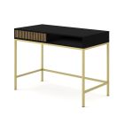 RAVENNA Dressing Table black/artisan oak, gold frame