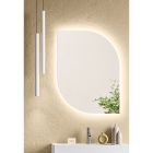 Wave mirror 80 x 60 cm with led 