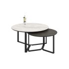 Nesting coffee tables 2pcs. Miami 90x90x45 Marmo Super Matt/Irony Super Matt