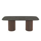 Dining table Oslo 220cm Irony Super Matt/dark grey