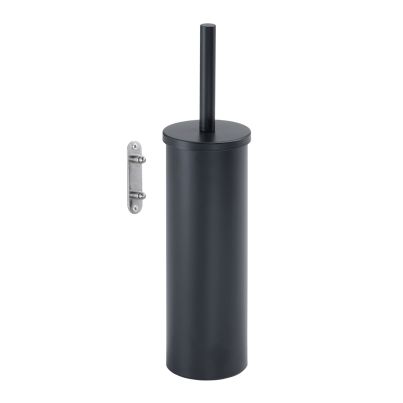 Wall-Mounted Toilet Brush with Holder GEDY Flip, Black Matt