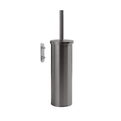 Wall-Mounted Toilet Brush with Holder GEDY Flip, Gun Metal