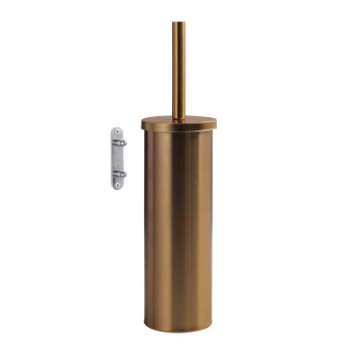 Wall-Mounted Toilet Brush with Holder GEDY Flip, Rose Gold